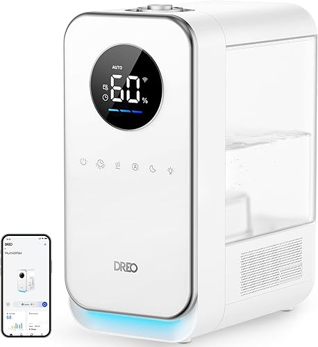 Miniatura 2 de Dreo Humidificadores para dormitorio y hogar, humidificadores inteligentes de niebla fría silenciosa de 5 litros para habitación grande y