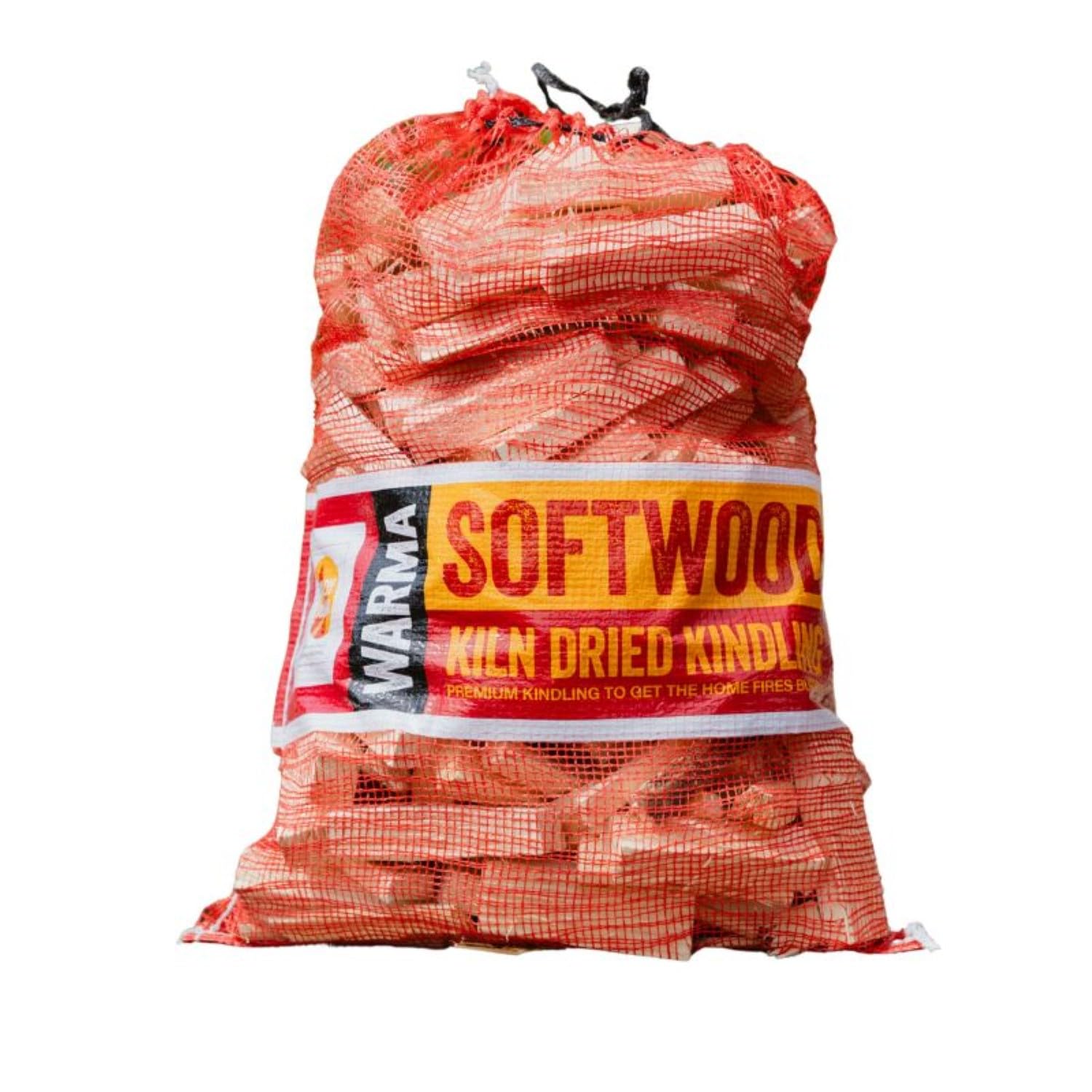 Bulk 1 x 4kg Nets Quality Kindling Fire Starting Wood Kiln Dried 27L - Dried & Cut Easy Storage Netted Bags - Suitable for Burner Firepits Open Fires Stoves BBQs Pizza Ovens Barbecues Chimineas