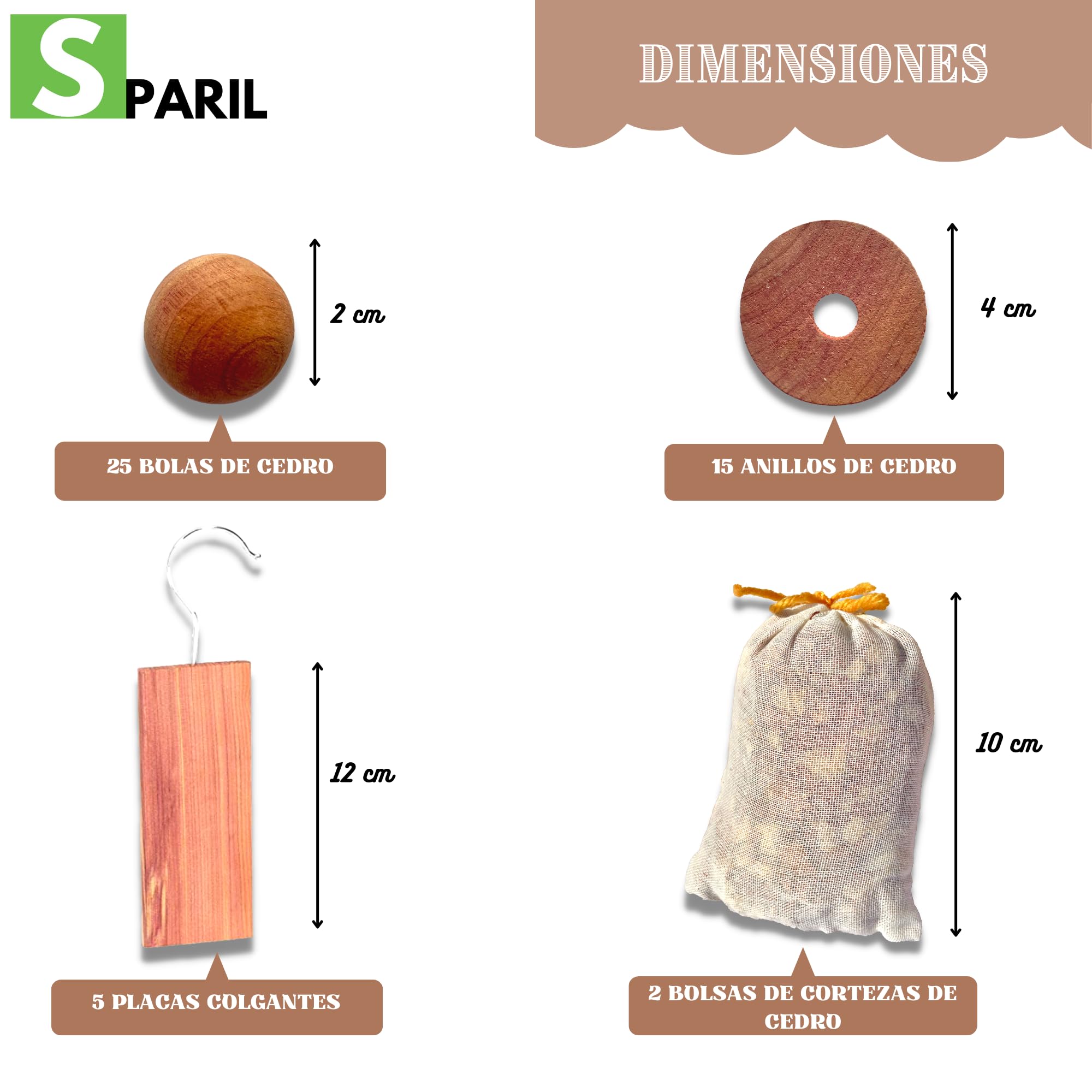 Antipolillas de Madera de Cedro. Repelente Aromático Natural de Polillas. 47 Piezas Para Usar En Su Armario, Ropero, Guardarropa, Almacenamiento, Cajón Para Proteger Su Ropa. Barrera Contra Insectos