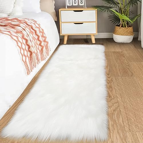 Miniatura 4 de Alfombra negra de piel sintética de 6 x 9 pies, esponjosa para sala de estar, dormitorio, habitación de los niños, habitación del bebé, alfombra