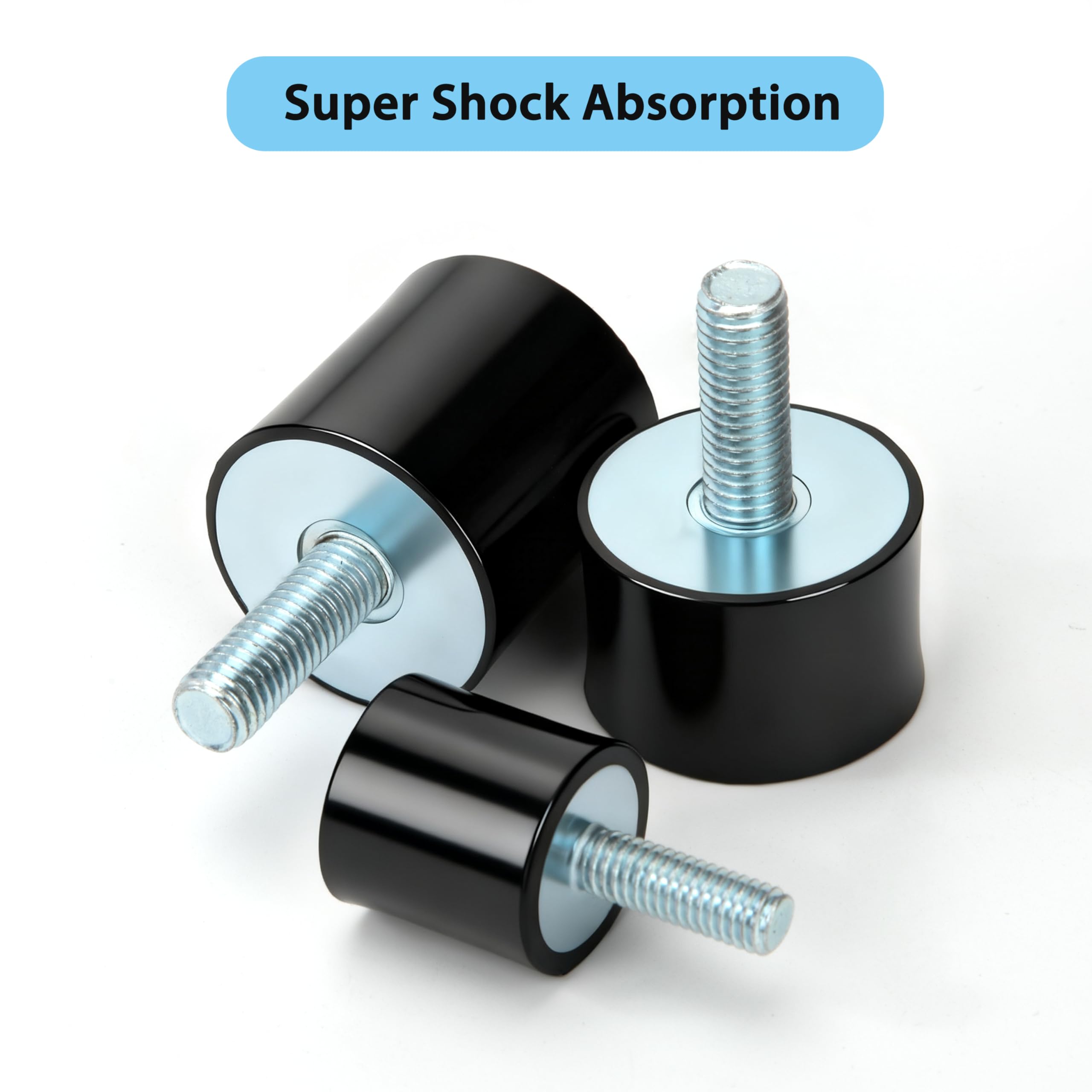Amortiguador Antivibracion de Goma 4PCS Silentblock Soportes M6 para Compresores Aire Motores Diesel Bombas Agua