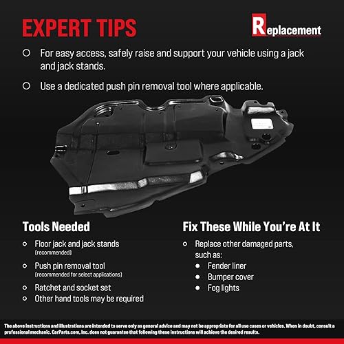 Miniatura 9 de Garage-Pro Engine Splash Shield For 2015-2023 Dodge Charger Center Lower AWD Type 2