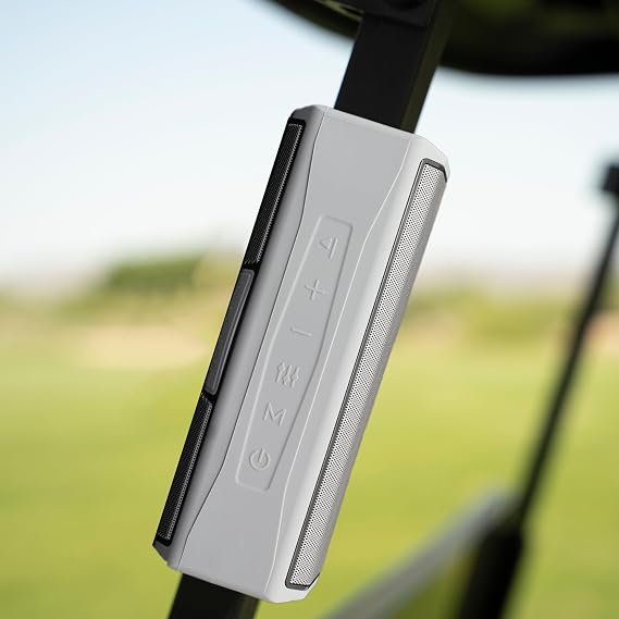 TecTecTec TEAM8 L Golf GPS Speaker - 30W Bluetooth Speaker with Audible Golf GPS Distances (Front / Middle / Back / Hazards) + Shot Distance Measurement, Compact Outdoor Golf Audio Device