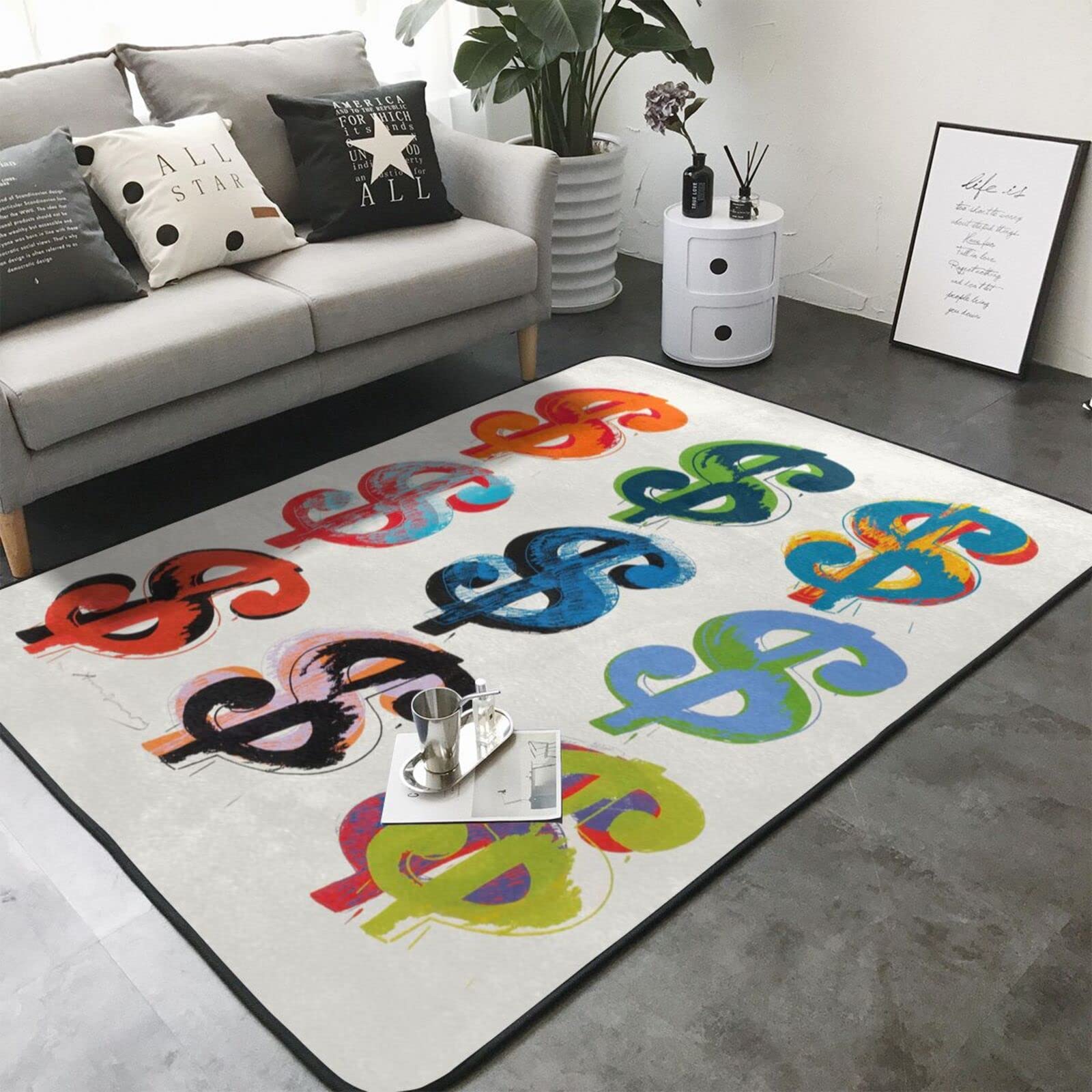 Amazon｜アンディ・ウォーホル ポップアート カーペット ラグマット