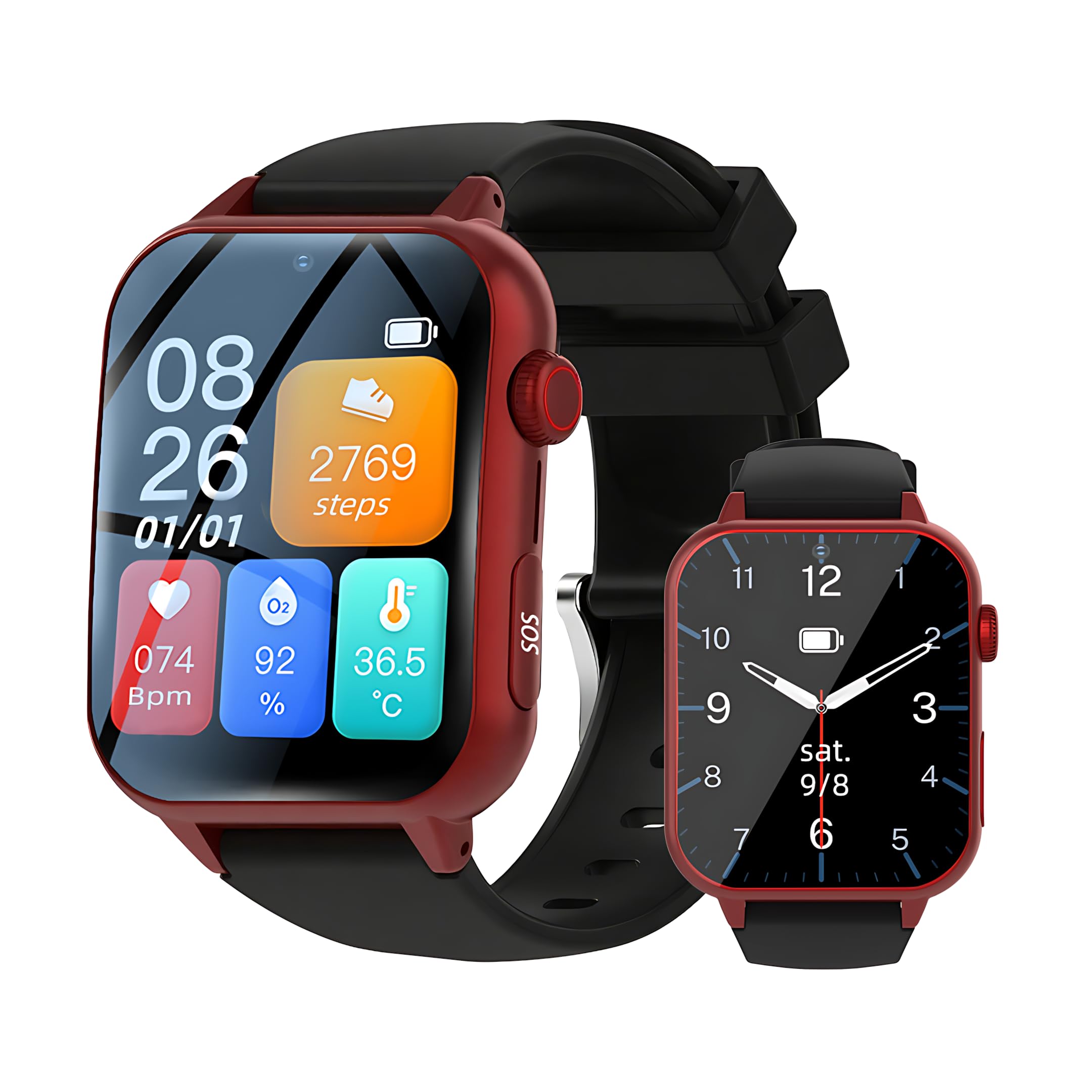 Reloj inteligente para personas mayores con GPS, SOS y alerta de caída, videollamada en tiempo real, anuncio de tiempo de voz, resistencia al agua IP67, interfaz multilingüe para adultos mayores