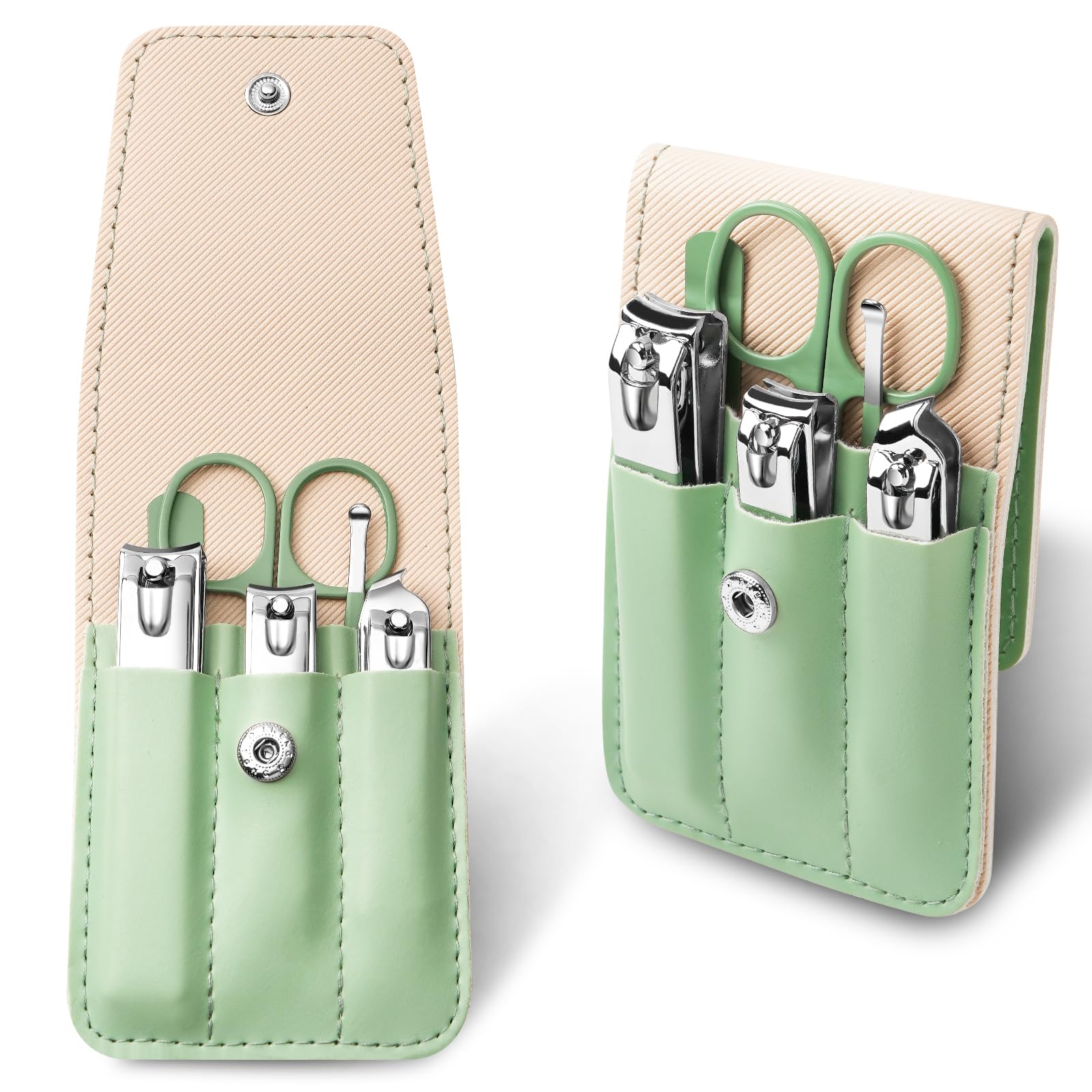 Manicure Kit Gifts for Women, Useful Nail Clipper Set, Christmas Small Gifts for Wife, Cute Stocking Stuffers for Teenage Daughter, Exquisite White Elephant Gifts for Adults (Green)