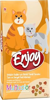 Enjoy Renkli Tavuklu Yetişkin Kedi Maması 10 Kg