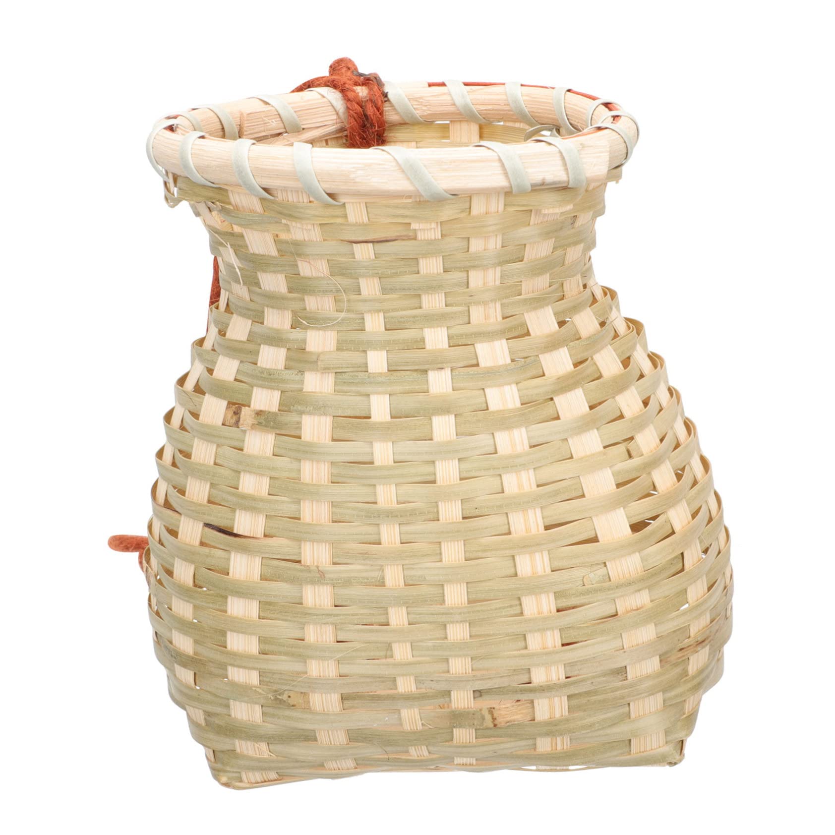 HOOTNEE Basket Carried Back Traditional Chinese Tea Leaf Picking Basket with Decorative Home Adornment