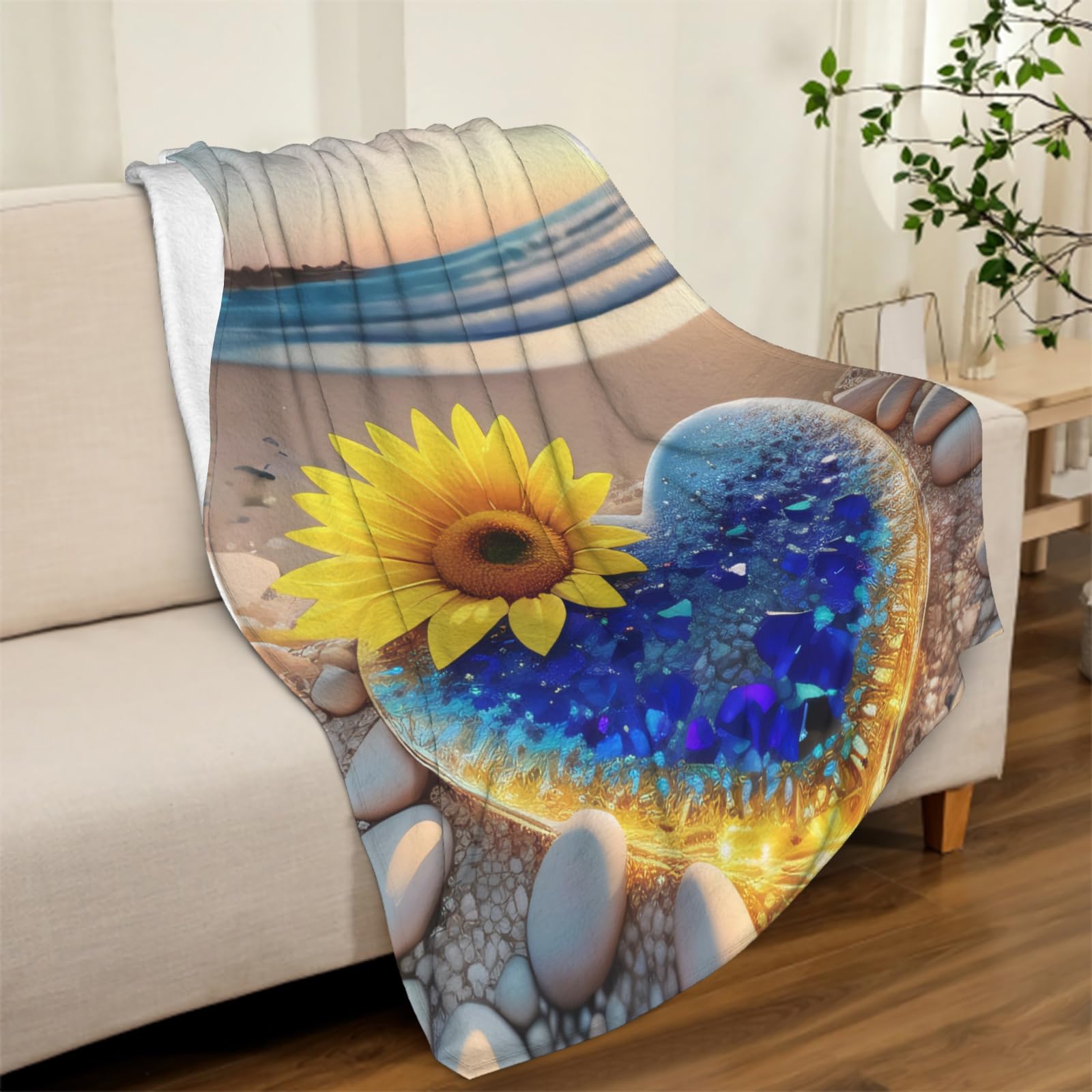 Manta de Franela Corazón 180x200 cm Manta de Franela de Microfibra Marina Manta de Felpa Suave para Sofá Cama Manta Polar Invierno Gruesa y Esponjosa Caliente
