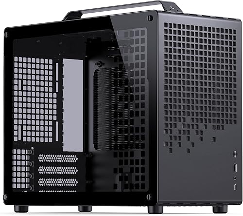 Miniatura 3 de JONSBO JONSPLUS Z20 Negro Micro-ATX Mini Tower PC Case, con asa de transporte desmontable, tamaño mini, compatible con hardware de alto rendimiento,