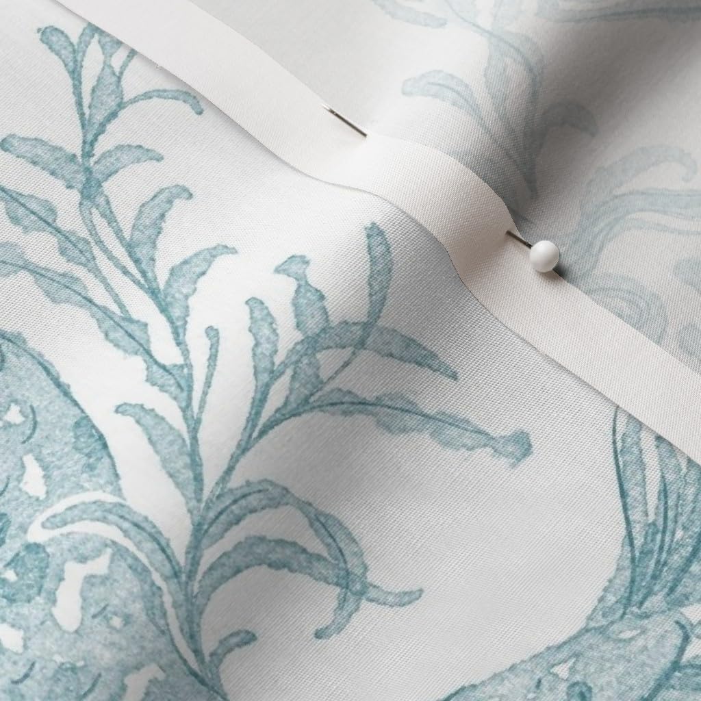 Spoonflower Fabric - Underwater Ocean Nautical Summer Sea Turtles Mermaids Seafoam Coastal Printed on Cotton Poplin Fabric by The Yard - Sewing Shirting Quilting Dresses Apparel Crafts