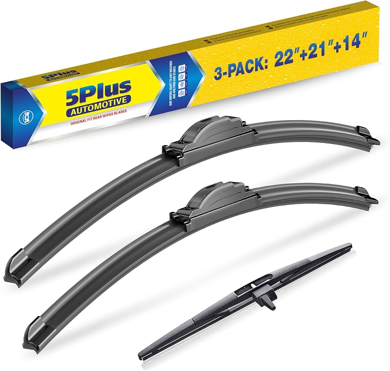Palhetas do limpador de para-brisa 5 PLUS para Honda Pilot 2009 a 2015 – Kit com 3 unidades