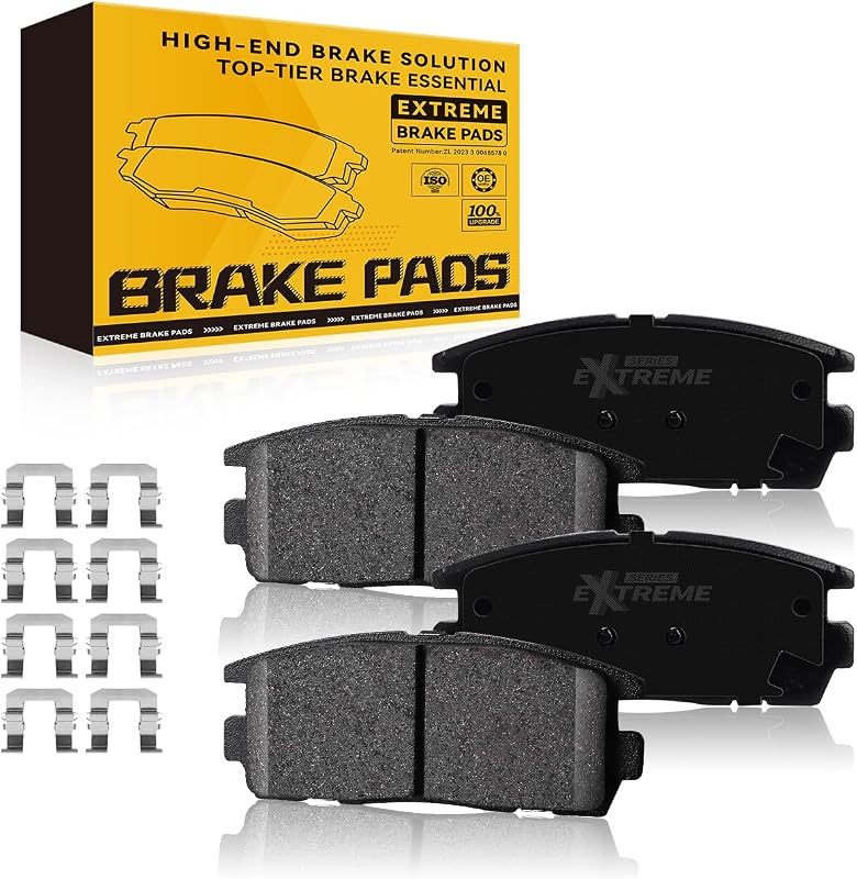 Pastilhas de freio traseiras de cerâmica de carbono TOVASTY D1275 para Chevrolet Equinox – Jogo com 4 unidades