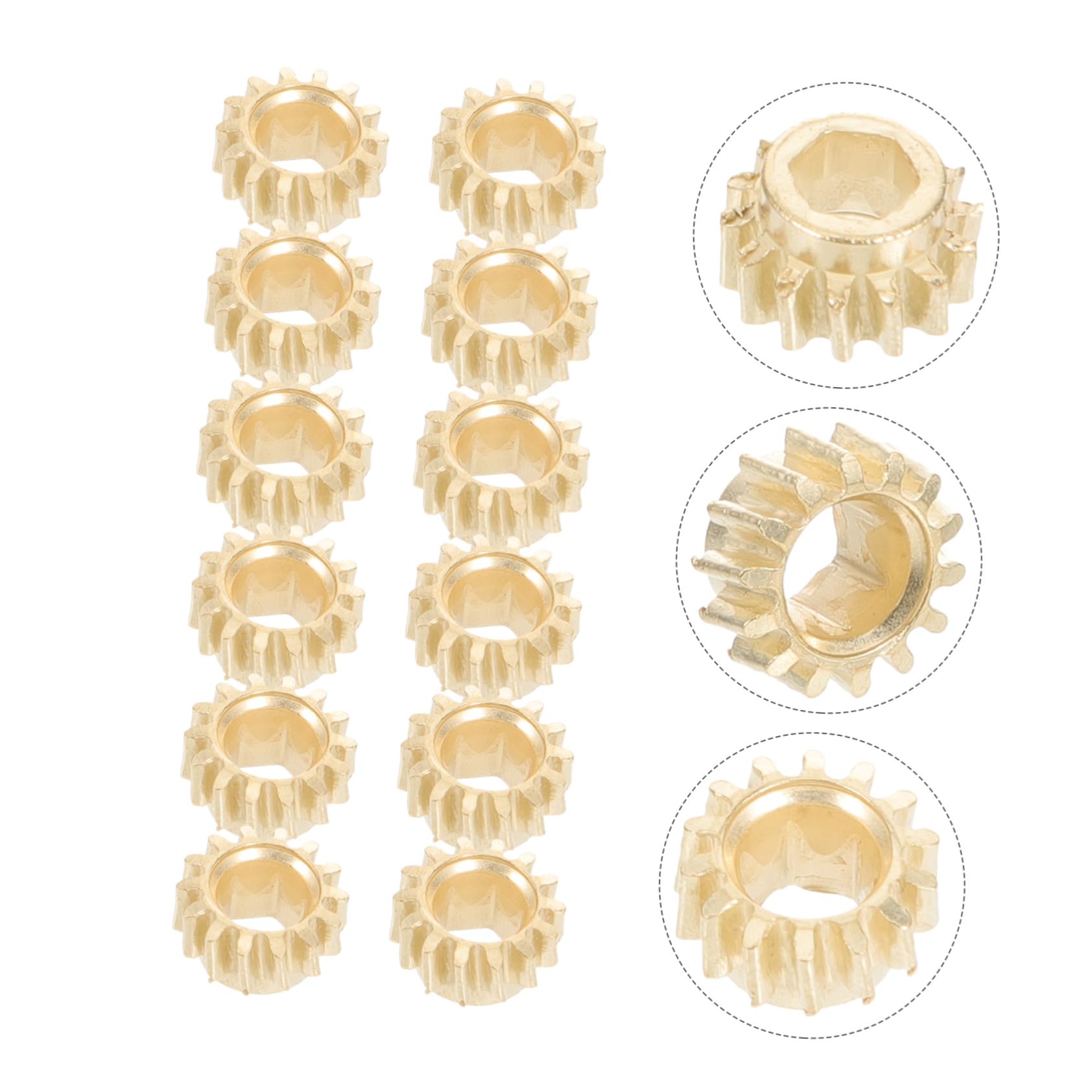 Clavijas de Afinación Doradas para Guitarra Clásica 12 Piezas de Metal Agujero Hexagonal y Relación 1:14, Prácticas y Resistentes para Accesorios de Guitarra