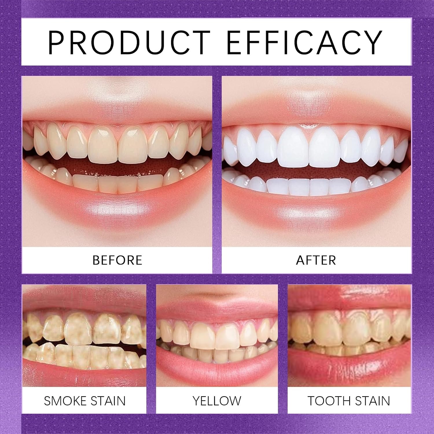 3Pack 7 PRO Toothpaste Whitening, Intense Teeth Whitening Toothpaste for Adults | Fluoride-Free | Sensitivity Safe | Purple Beads | Fresh Breath | Help Remove Tea & Coffee Stains | Mint Flavor