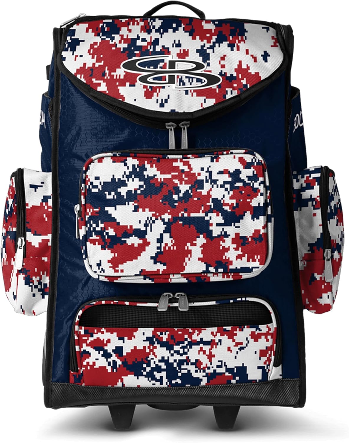 Boombah Ultrapack Hybrid Rolling Bat Bag - Wheeled & Backpack Version - Digital Camo - Multiple Color Options