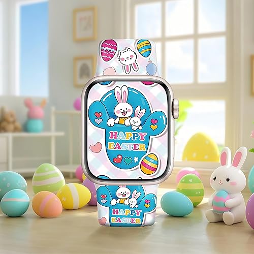 Miniatura 53 de Christmas Gift Compatible with Christmas Apple Watch Bands for Women 49mm 46mm 45mm 44mm 42mm, Soft Silicone Santa Claus for Apple Watch Ultra 3