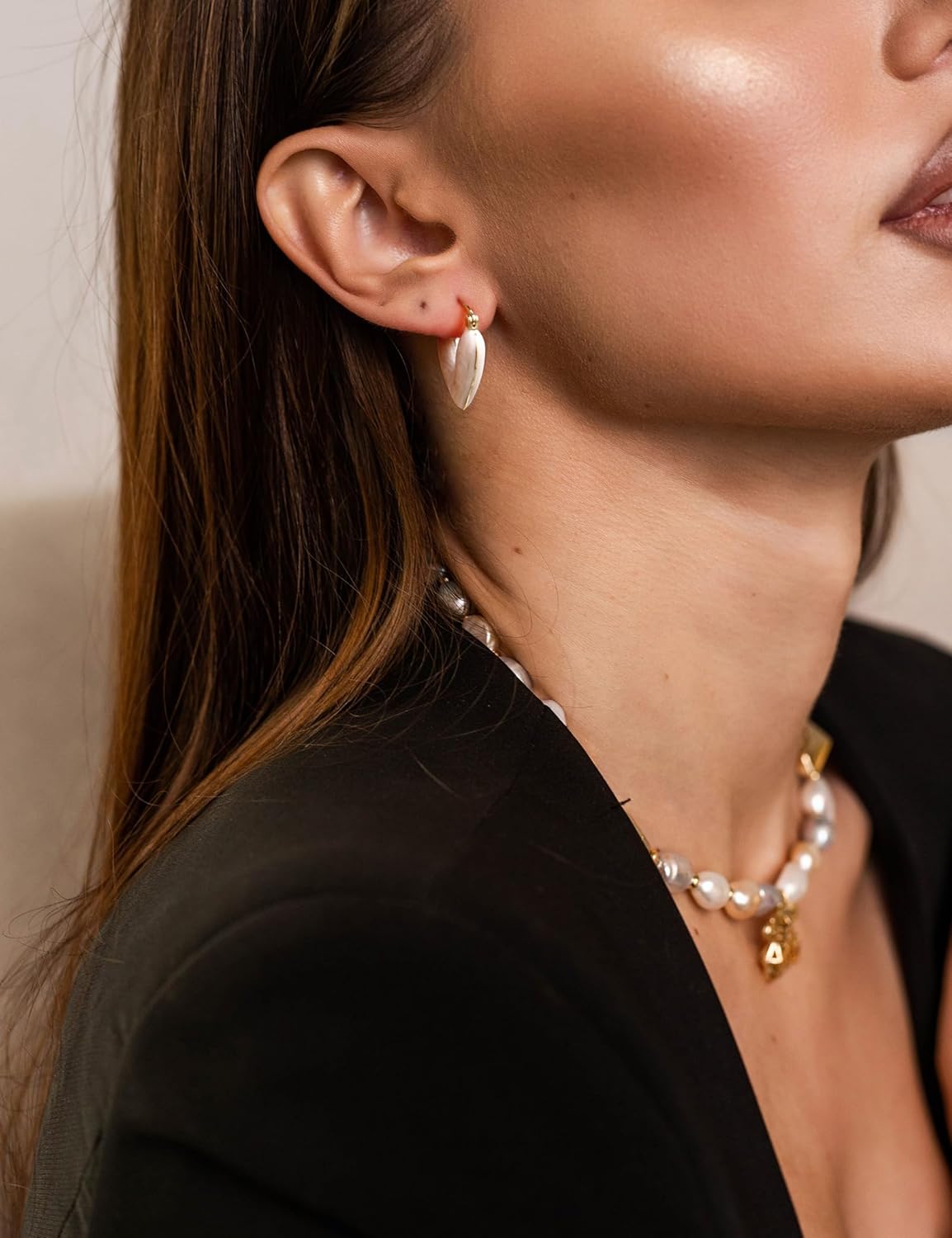 Small Gold Chunky Huggie Hoop Earrings, 14K Gold Plated Thick Huggie Earring, Lightweight Chunky Gold Hoops Earrings for Women - Image 3