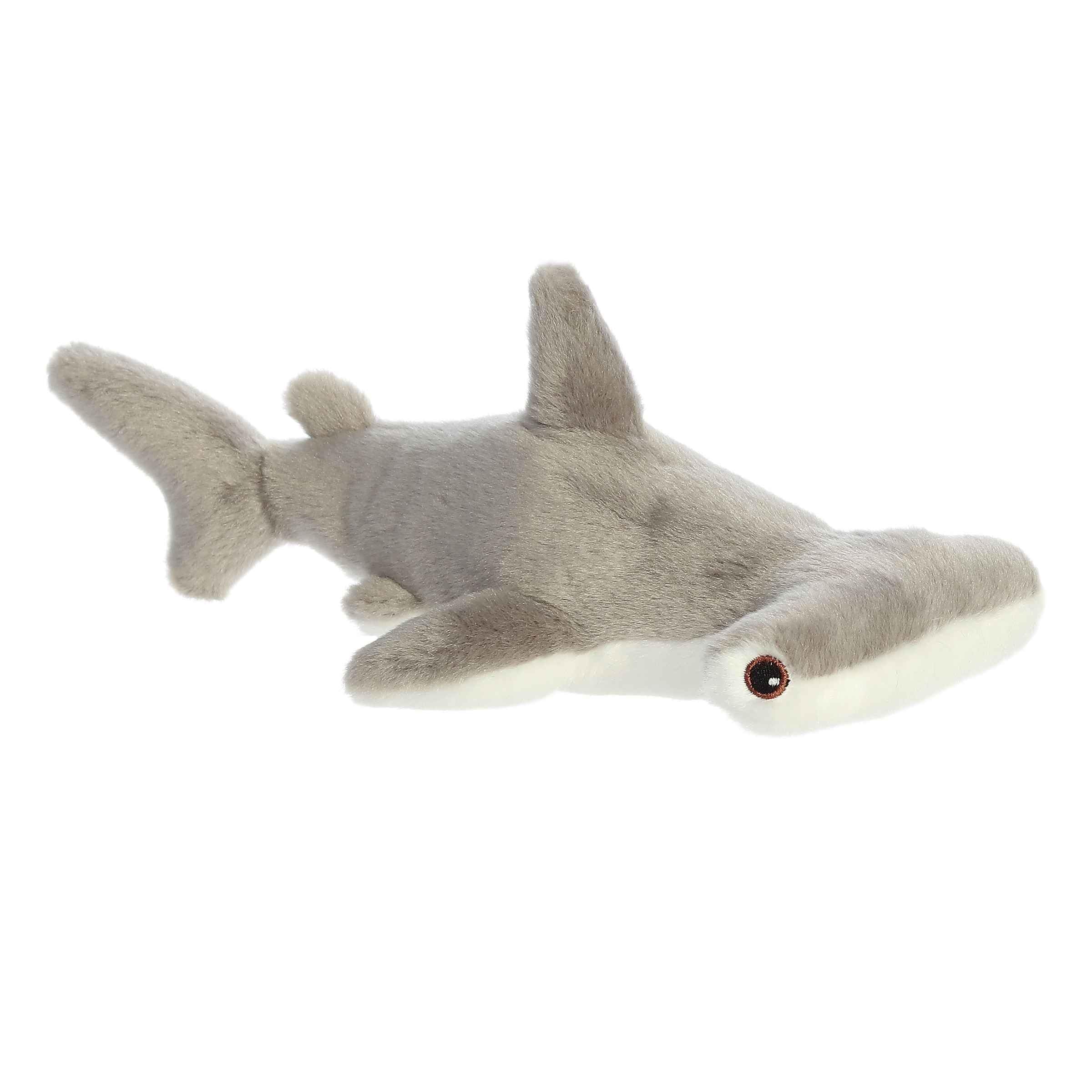 Aurora(r) Responsibly Made Eco Nation(tm) Eco Softies(tm) Hammerhead Shark Stuffed Animal - Ideal for Playtime Adventures - Perfect for Birthdays or Just Because - Gray 8 Inches - Image 3