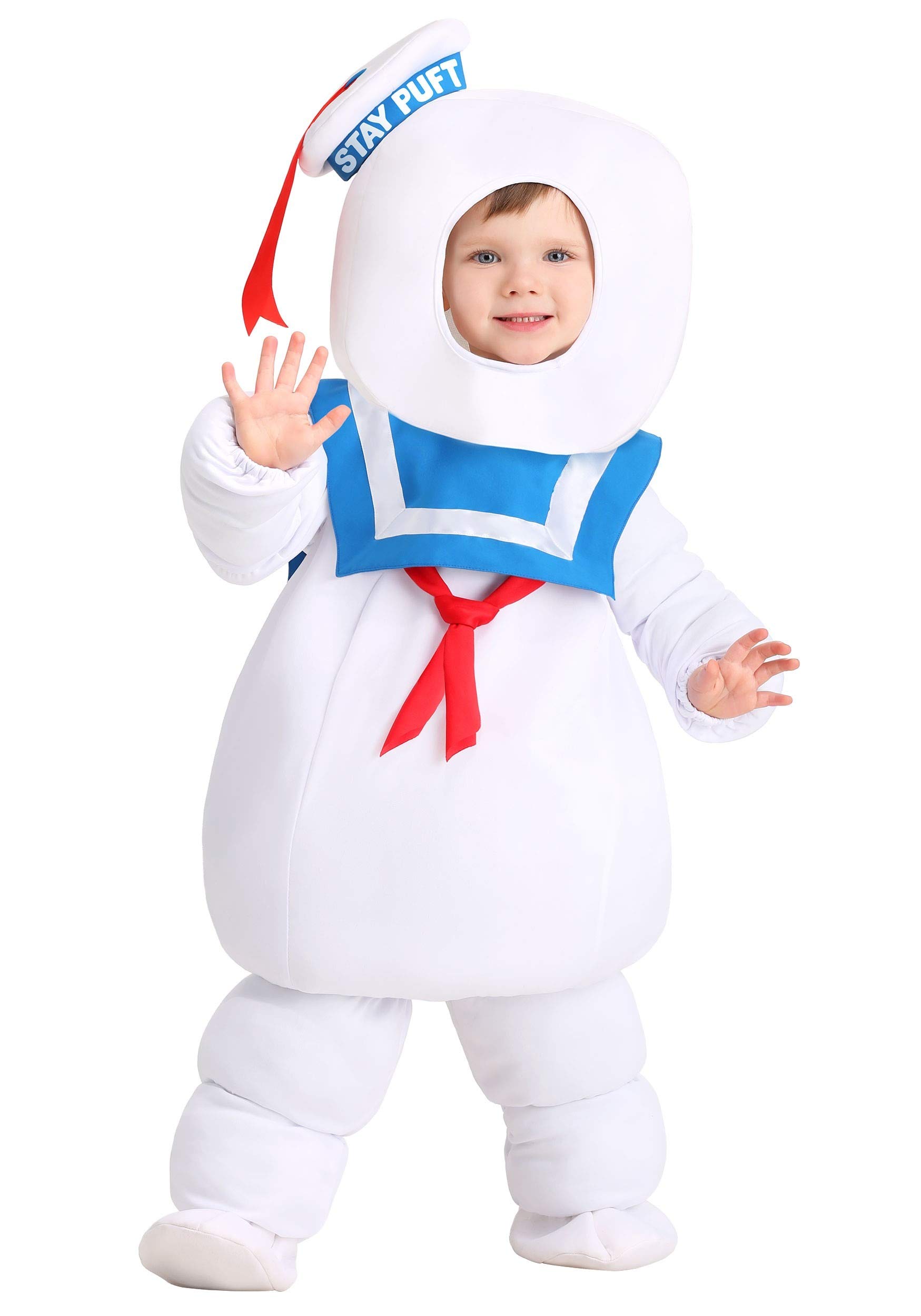 Ghostbusters Stay Puft Marshmallow Man Costume for Toddlers, Kids Ghostbusters Cosplay Halloween