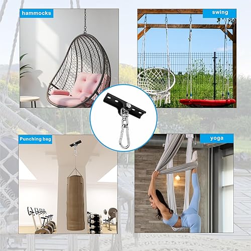 Miniatura 4 de Soporte de pared para colgar bolsas de boxeo en el techo, ganchos de suspensión de columpio resistentes, capacidad de peso de 300 libras, bolsa de