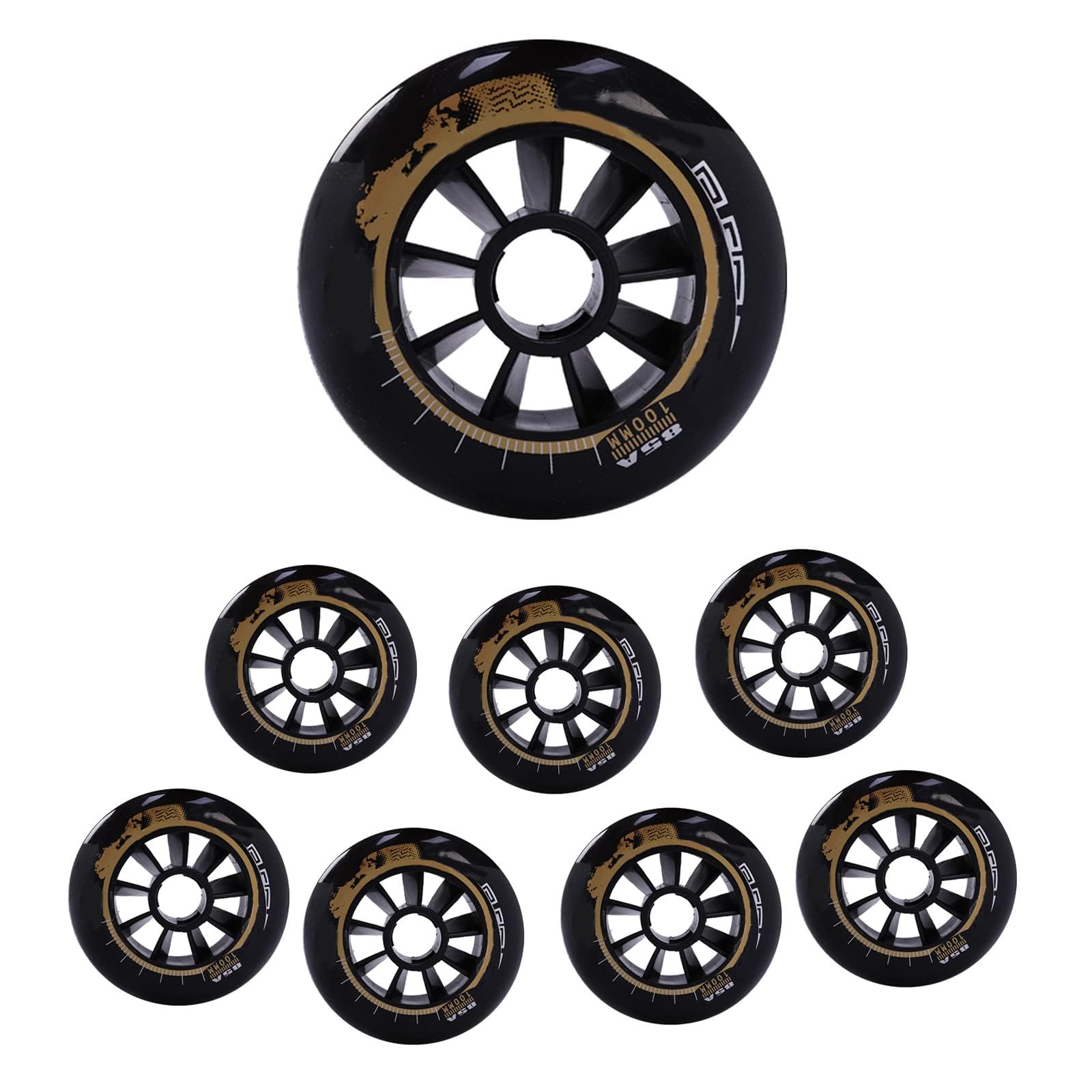 90 mm 100 mm 110 mm Patines en línea Ruedas 8 Pack 85A para Patines de Velocidad en línea Interior Exterior Asfalto Calle Carreras duraderas Rodas Buenas