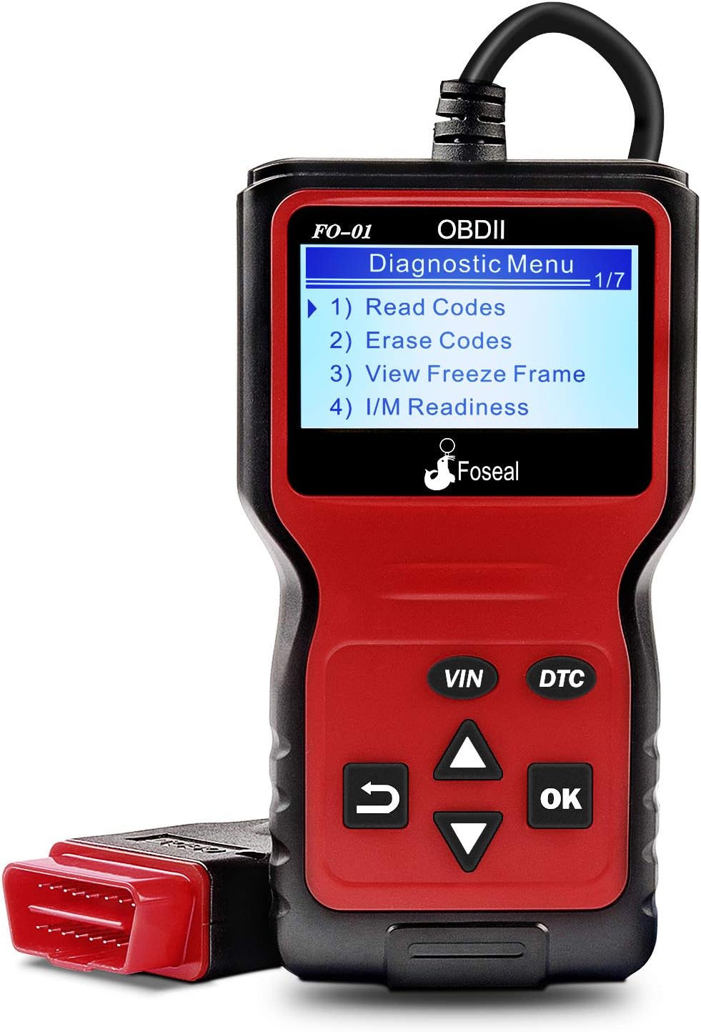 Foseal OBD2 Code Reader, OBD2 Scanner Professional Enhanced Car Automotive Check Engine Light Error Analyzer Auto CAN Vehicle Diagnostic Scan Tool for OBDII Protocol Cars Since 1996