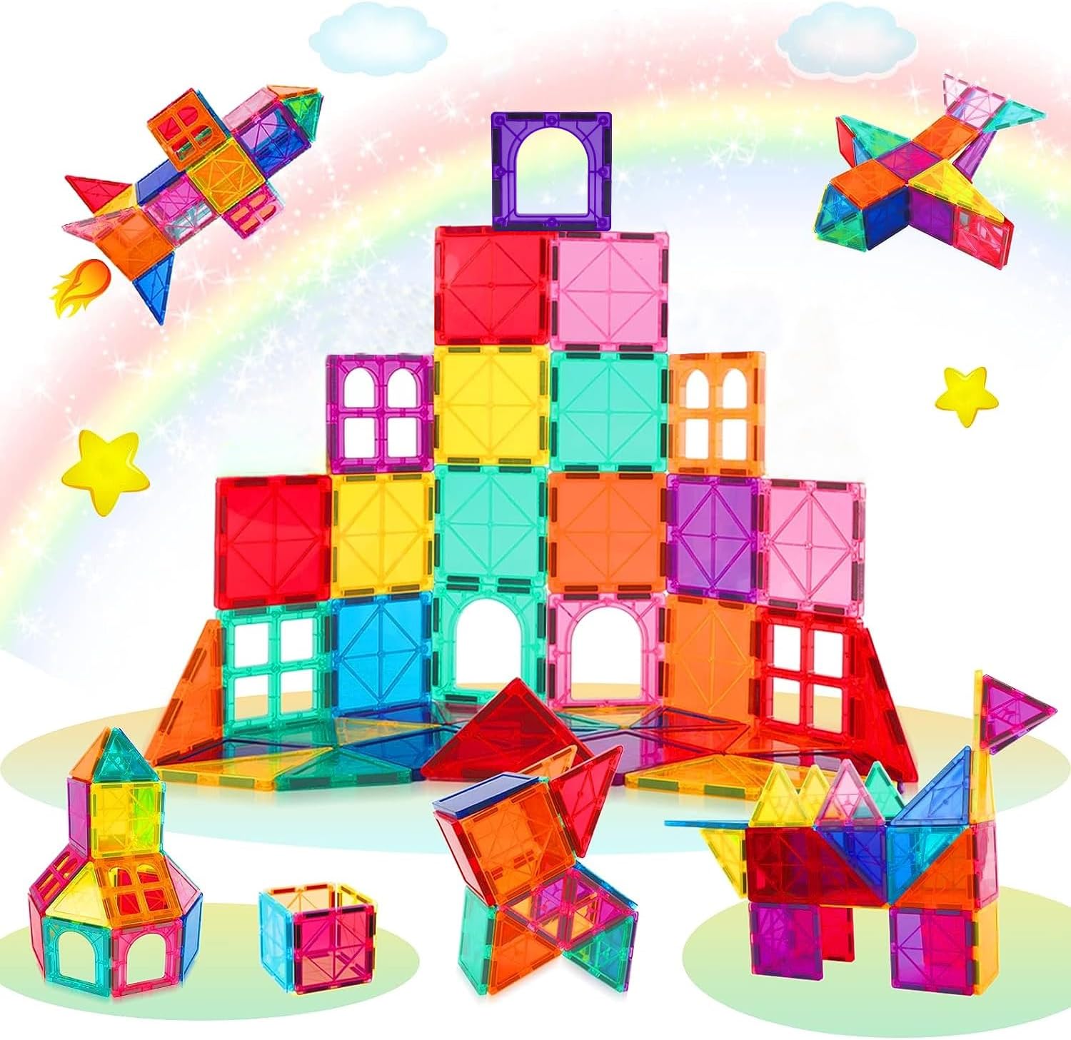 ToyDen 16 Pieces Tiles, Set, Constructing&Creative Learning
