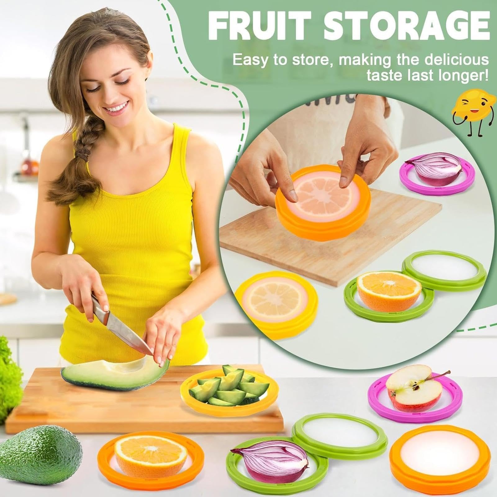 Cápsulas de almacenamiento de cocina de silicona de 4 piezas