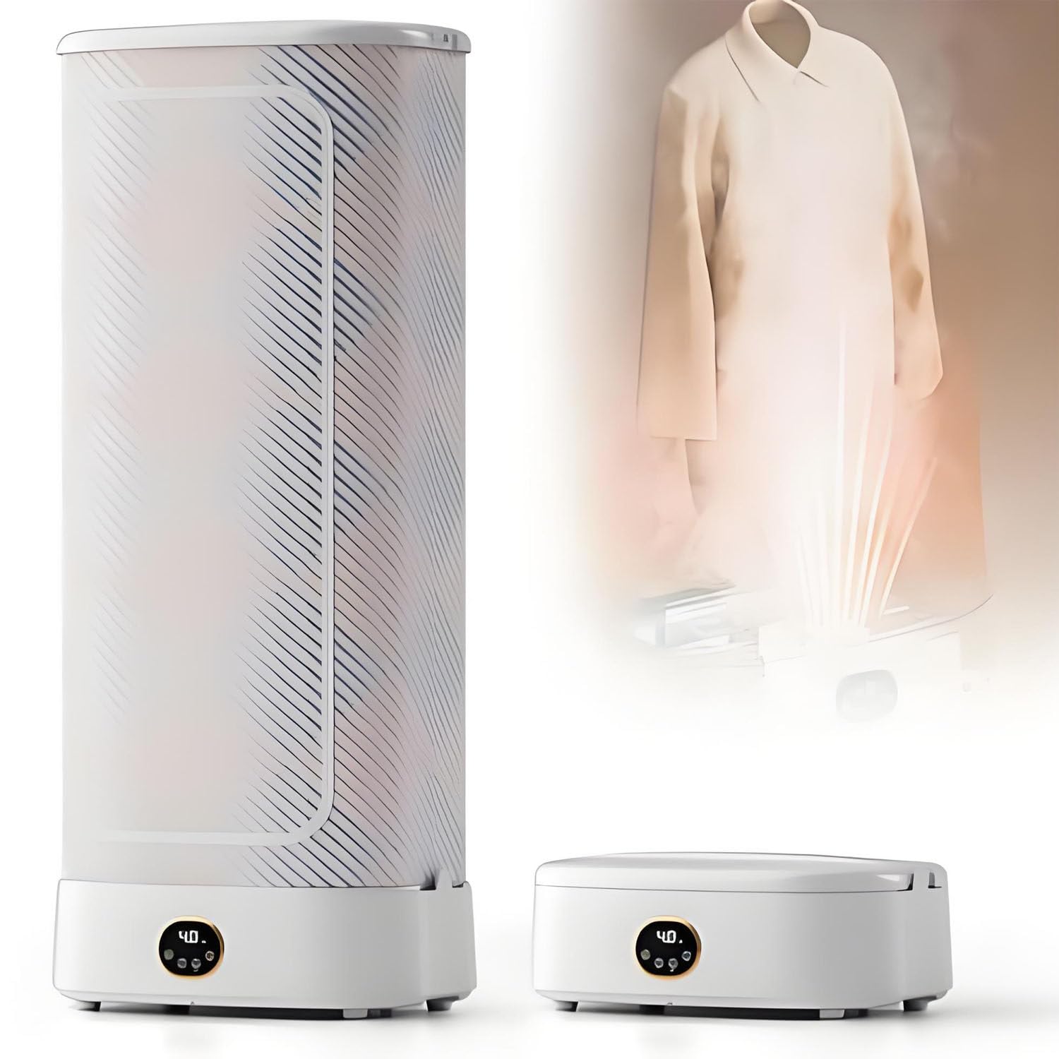 COAKUE Automatic Upright Steam Iron,Foldable Steam Ironing Machine & Tumble Dryer,Hanging Garment Steamer,Quickly Removes Wrinkles