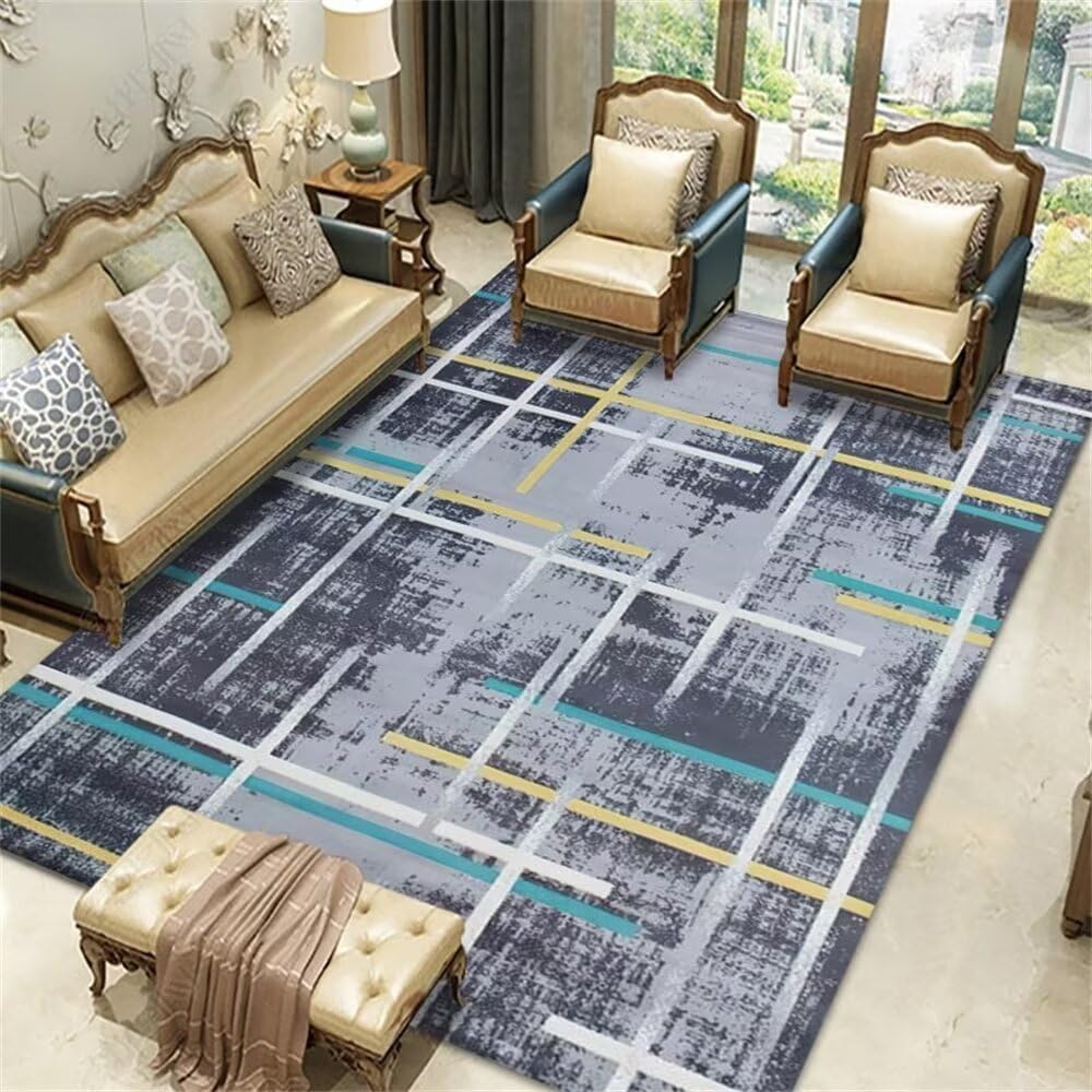 Tapis de sol salon lavable pour éliminer les taches de cuisine facilement