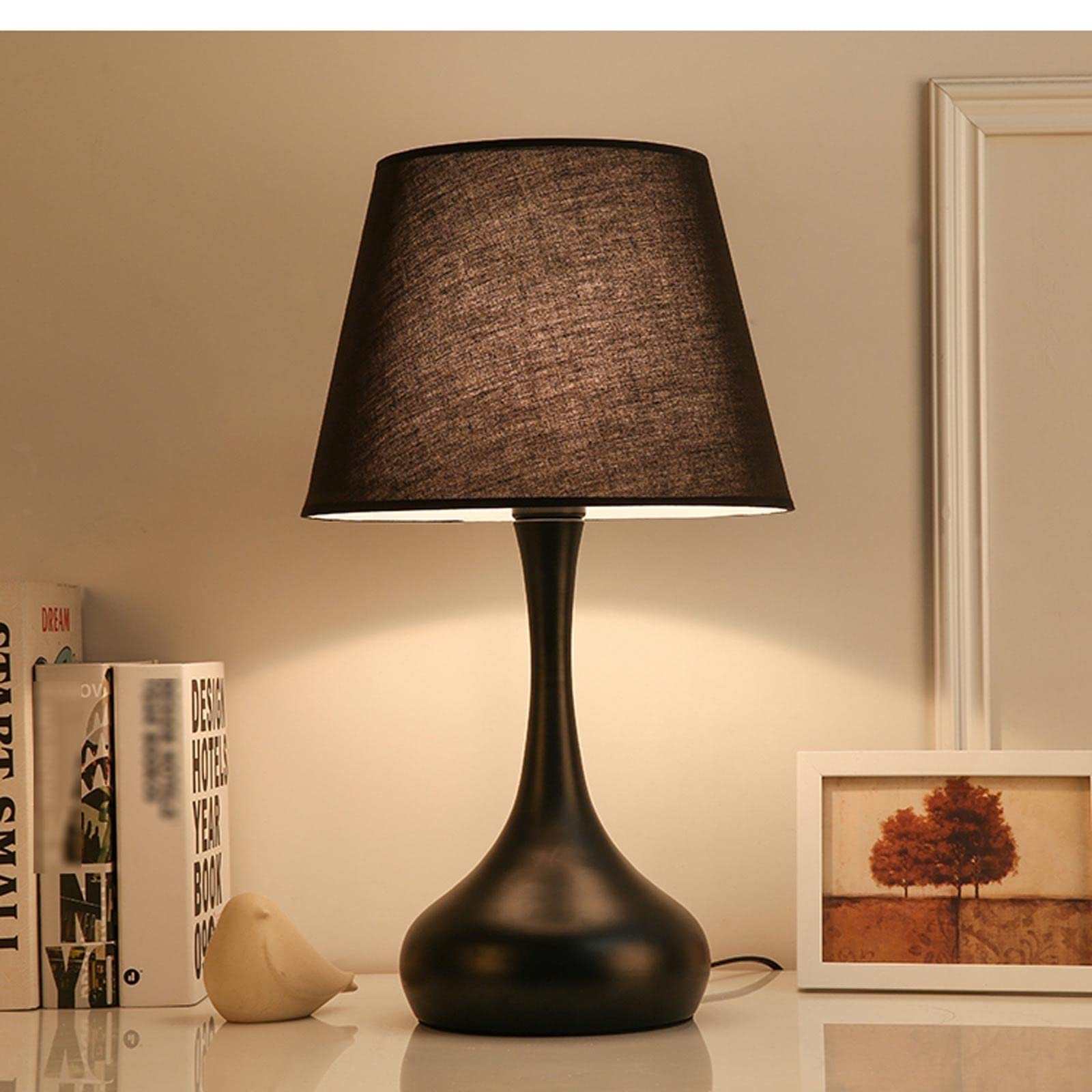 SERUMY Bureaulamp Moderne tafellampen glas nachtkastje lampen met stof