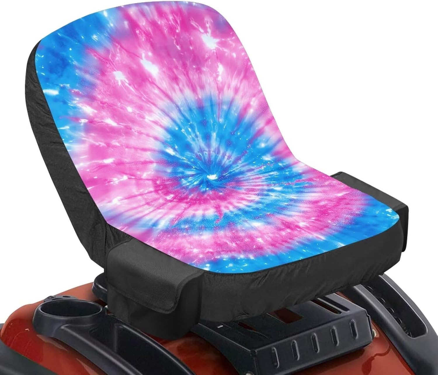 American Flag Tractor Seat Cover with Drink Pouch Breathable Lawn Tractor Seat Cover Compatible with Craftsman Cub Cadet Kubota