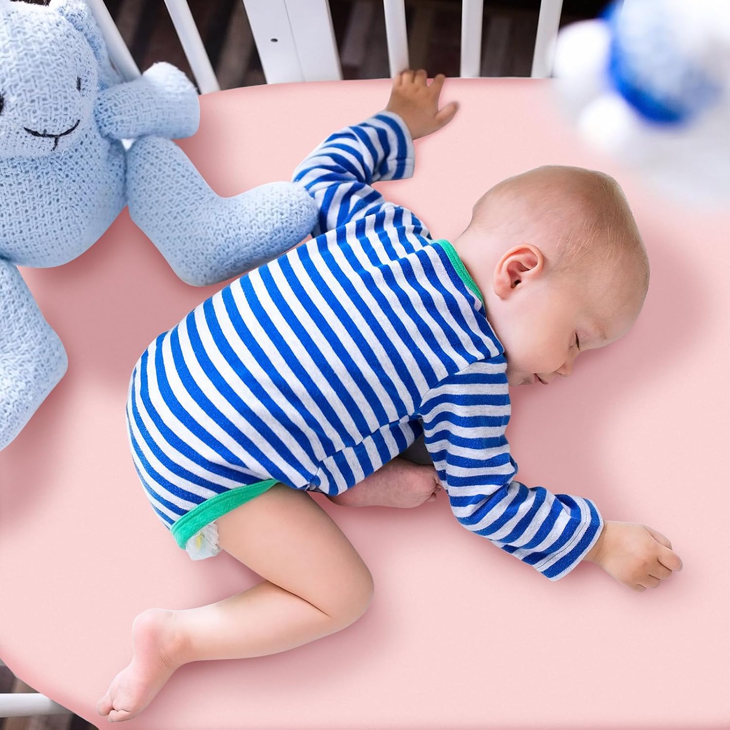4 Pcs Baby Bassinet Sheets Soft Fitted for Baby Boys Girls Soft Cotton Boho Flowers Bassinet Sheet Cover Safe Comfort for Standard Rectangular Mattress Cradle