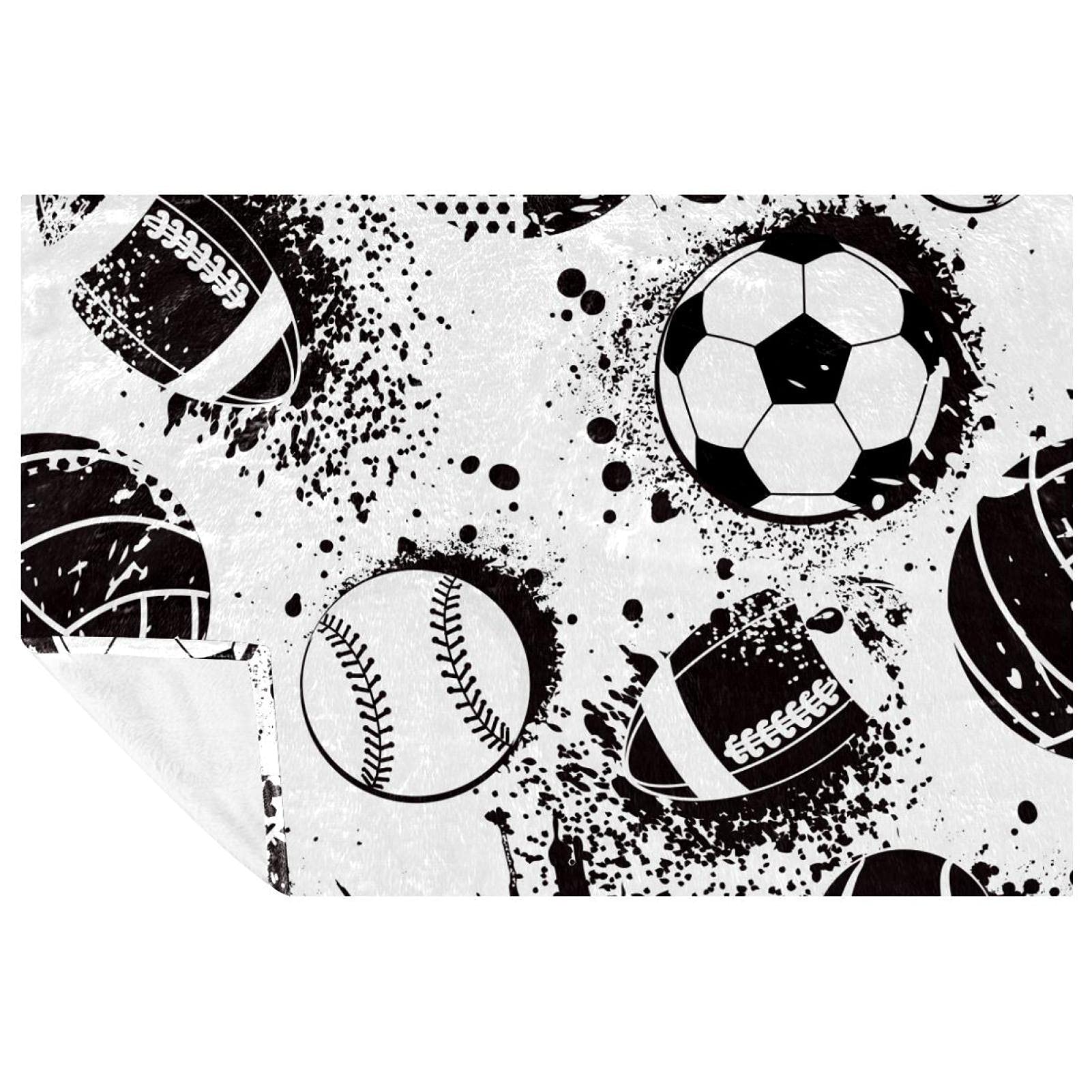 Couverture chaude de pique-nique et camping motif baseball 150x100