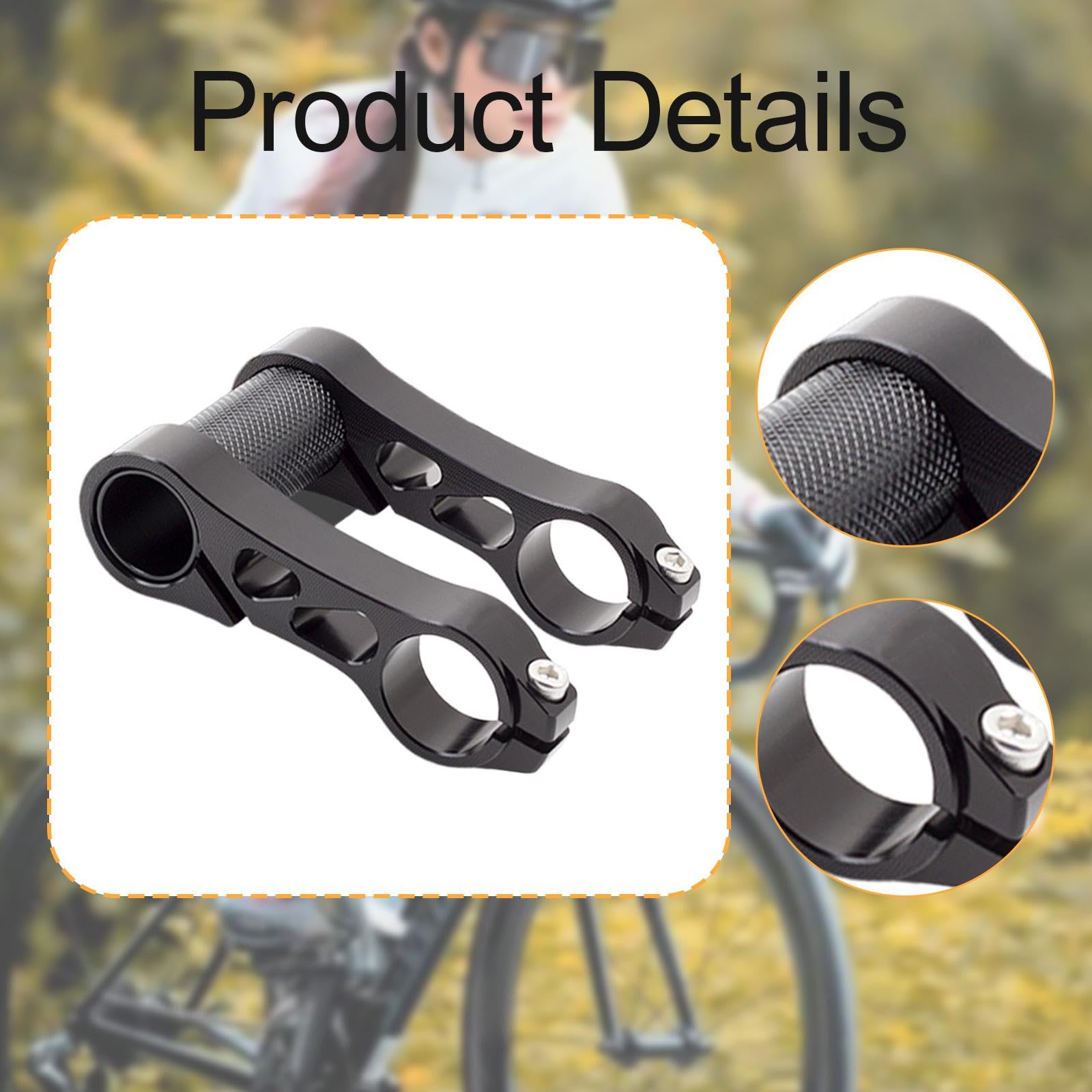 Prolunghe per Manubrio Bici, Barra di Prolunga Regolabile, Supporto di Montaggio, Estensione Manubrio, Rialzo Attacco Manubrio Bici per La Maggior Par, Nero