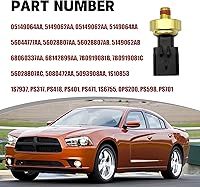 Vista 3 de 5149062AA Sensor de presión de aceite de motor Interruptor remitente compatible con Dodge Avenger 2011-2014, Caliber 2009-2010, Grand Caravan 3.6L