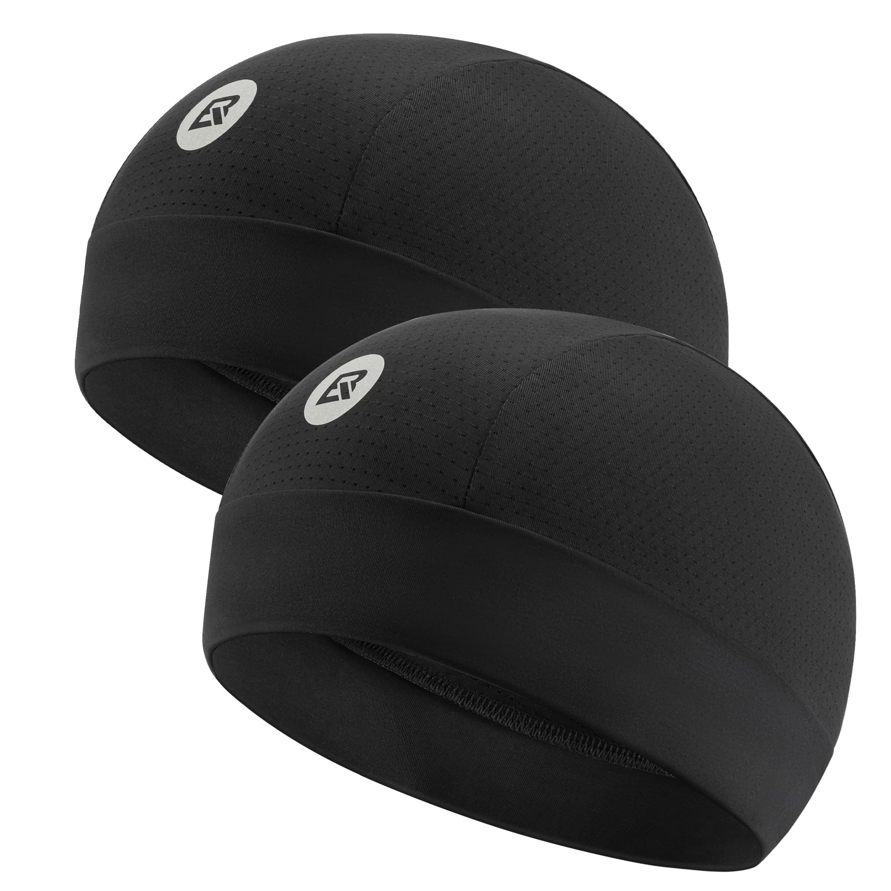 ROCKBROS Skull Cap Cooling Helmet Liner Beanie, Mesh Cycling Running Hat for Men Women, Fits Under Helmets Black