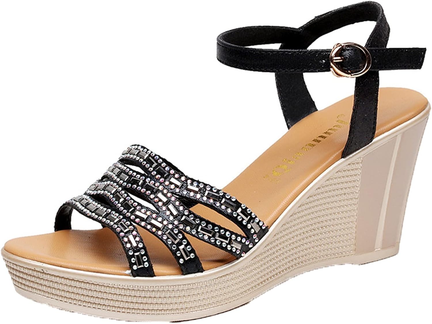 Damen High Heel Sandalen - Lackleder Slingback Mit Knöchelriemen