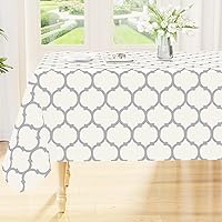 Vista 33 de Smiry - Mantel rectangular de vinilo impermeable con reverso de franela, lavable, a prueba de derrames, para mesa rectangular, comedor, campamento