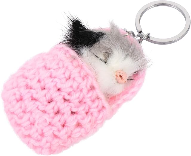 TENDYCOCO 2 pcs Fruit Hamster Plush Gifts Animal Accessory Keychains Cute Ornament Favor Exquisite Decor Stuffer Faux Delicate Bag Pendant Charm Stuffed Rat Design Fluffy Holder Chain