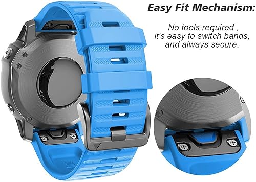Miniatura 52 de NotoCity Compatible con Fenix 6X Watch Band para Fenix 6X Pro/Fenix 5X/Fenix 5X Plus/Fenix 7X/Fenix 3/HR/Tactix/Descent MK1/D2 Delta PX/D2 Charlie