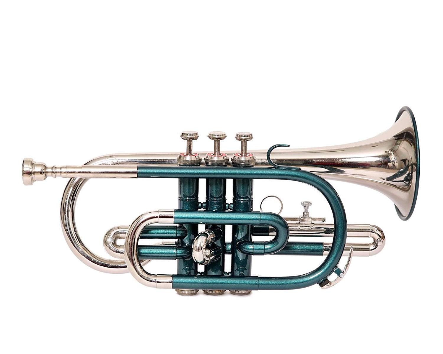 Cornet Bb Pitch Green Color + Nickel Silber mit Etui für Profis