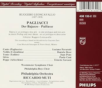 PAGLIACCI Ruggero Leoncavallo 新品 LEONCAVALLO I pagliacci MARIO DEL MONACO / DECCA SXL 2185/6