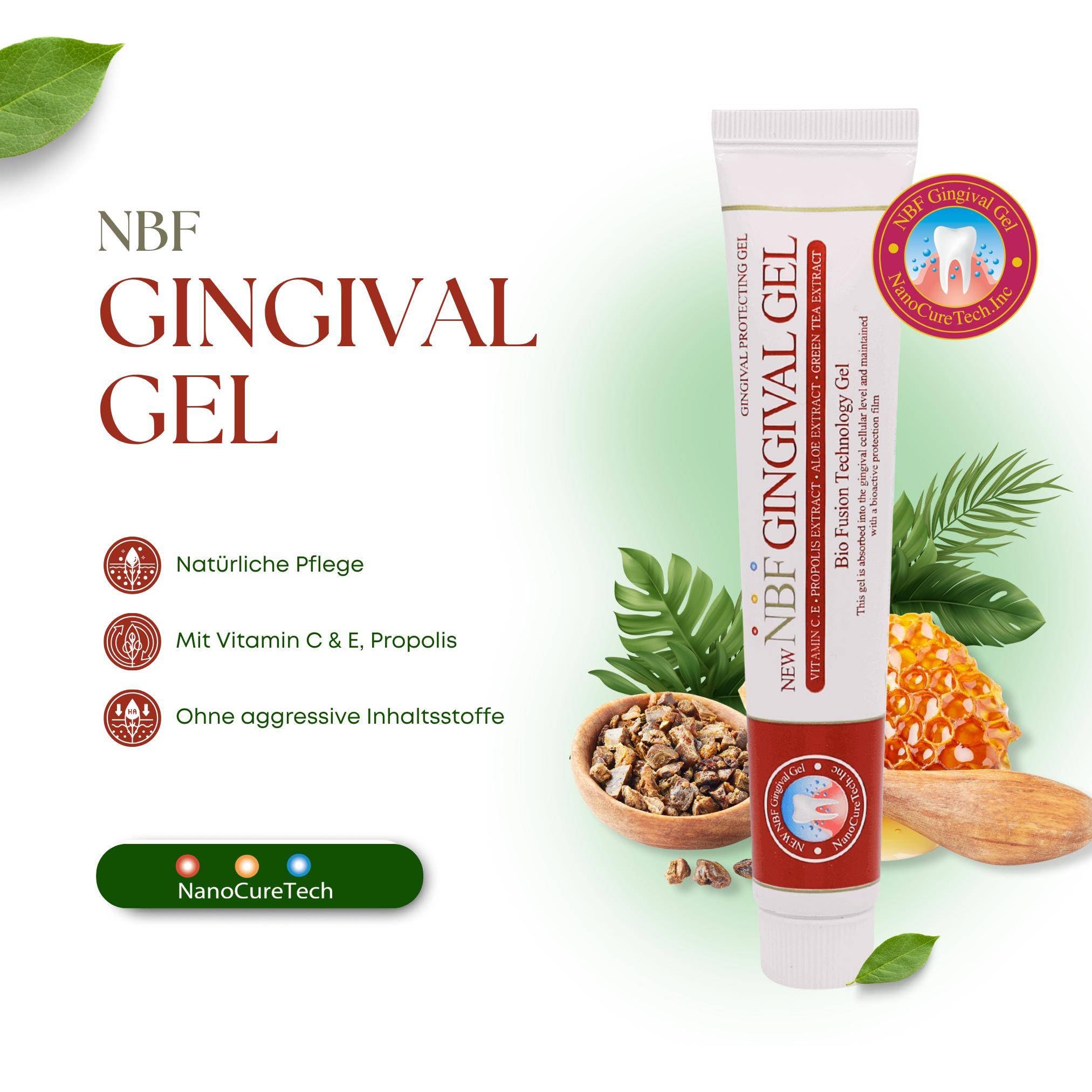 NBF Gingival Zahnfleisch Gel 3x 30g - Premium-Zahnfleischpflege aus Südkorea