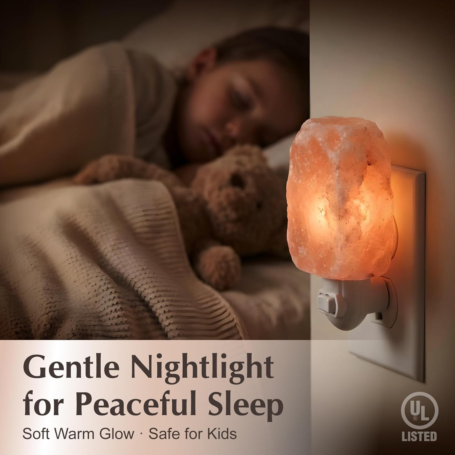 GAYA Himalayan Salt Lamp Relaxation Bundle - Plug-in Night Light + Aromatherapy Salt Lamp with Dimmer | Warm Amber Glow | Sleep, Meditation & Spa Gift Set