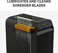 Vista 7 de Fellowes Powershred LX22M - Trituradora de papel microcortada de 20 hojas (5263501) y hojas lubricantes Powershred Performance