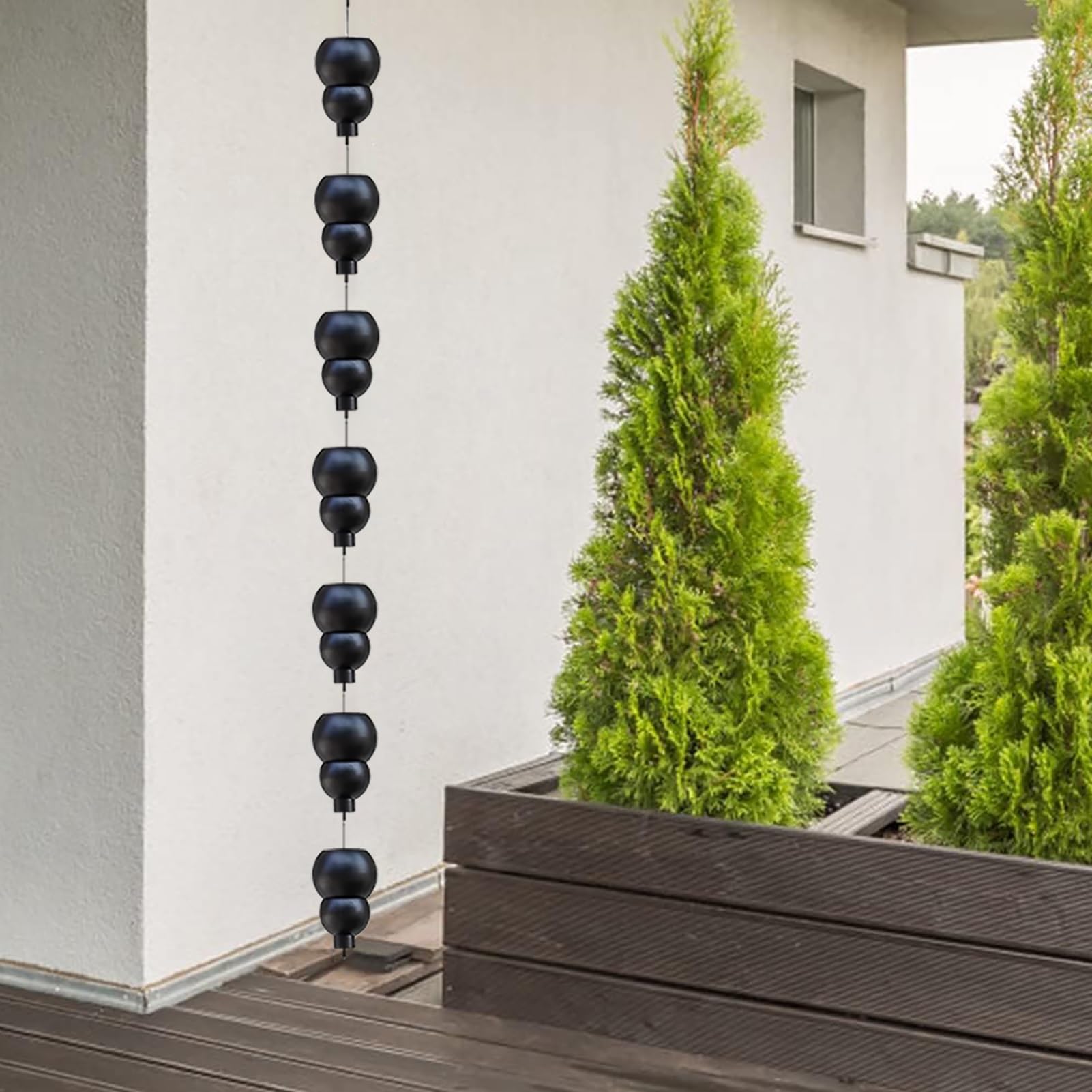 Stainless Steel Rain Chain Elegant Gutter Hanging Outdoor Decor for Downspout Replacement