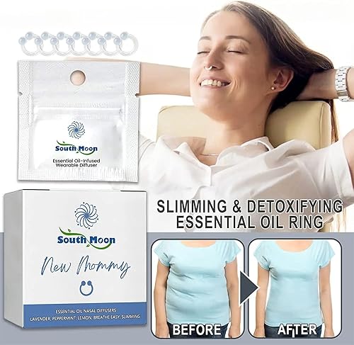 Superslim s_limming desintoxicación - Anillo de aceite esencial de desintoxicación ultra fino anillo de intervalo de aceite esencial anillo nasal