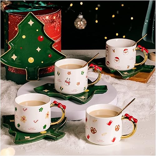 Miniatura 3 de Juego de tetera de cerámica oriental, taza de café, tazas de cerámica con platillos, tazas de té y platillos de 8 onzas con cuchara, modelado de